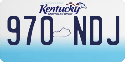 KY license plate 970NDJ