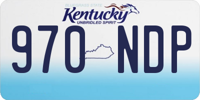 KY license plate 970NDP