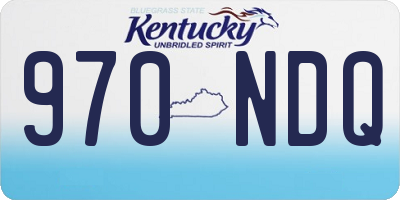 KY license plate 970NDQ
