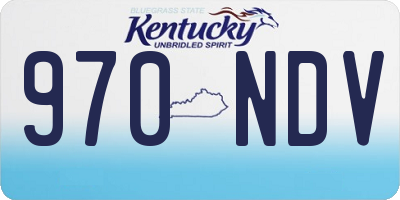 KY license plate 970NDV