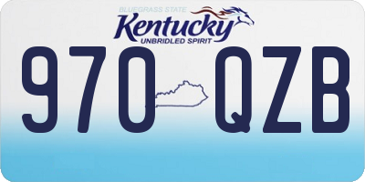 KY license plate 970QZB