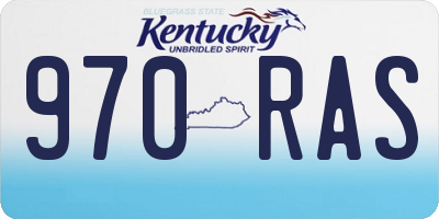 KY license plate 970RAS