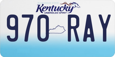 KY license plate 970RAY