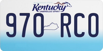 KY license plate 970RCO