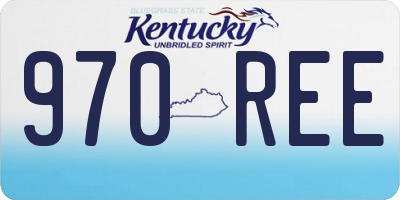 KY license plate 970REE