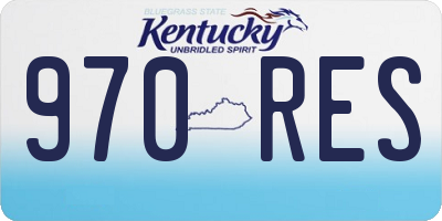 KY license plate 970RES