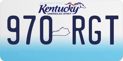 KY license plate 970RGT