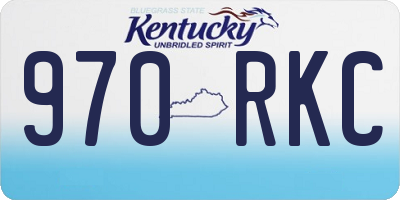 KY license plate 970RKC
