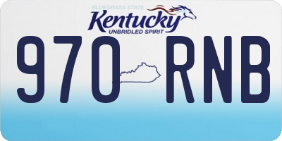 KY license plate 970RNB
