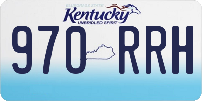 KY license plate 970RRH