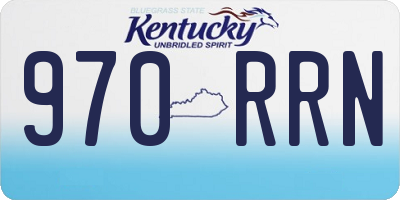 KY license plate 970RRN