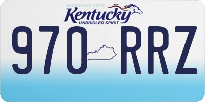 KY license plate 970RRZ