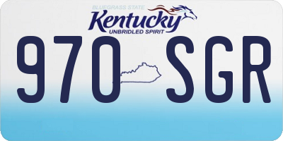 KY license plate 970SGR