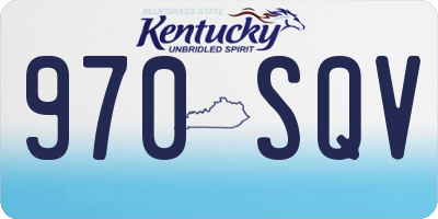 KY license plate 970SQV