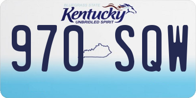 KY license plate 970SQW