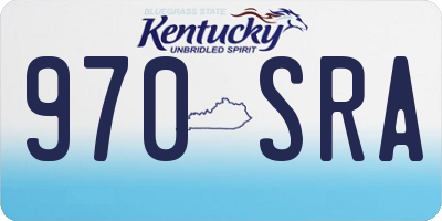 KY license plate 970SRA
