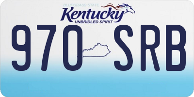 KY license plate 970SRB