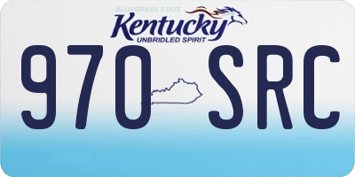 KY license plate 970SRC