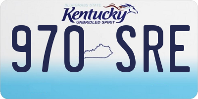 KY license plate 970SRE