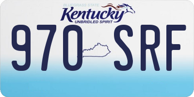 KY license plate 970SRF
