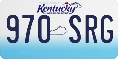 KY license plate 970SRG