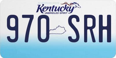 KY license plate 970SRH