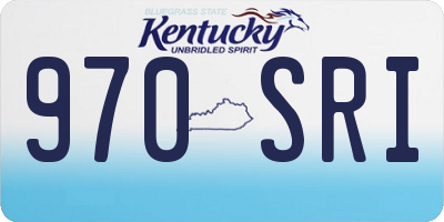 KY license plate 970SRI