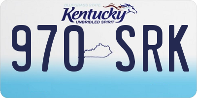 KY license plate 970SRK