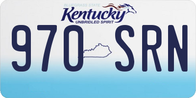 KY license plate 970SRN