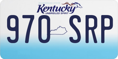 KY license plate 970SRP