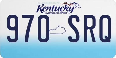 KY license plate 970SRQ
