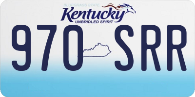 KY license plate 970SRR