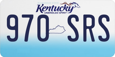 KY license plate 970SRS