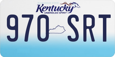 KY license plate 970SRT