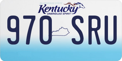 KY license plate 970SRU