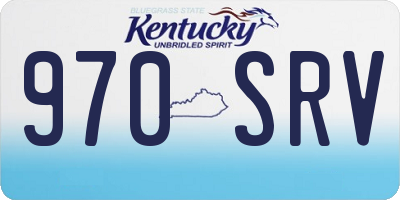 KY license plate 970SRV