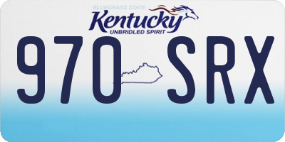 KY license plate 970SRX