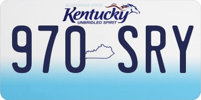 KY license plate 970SRY