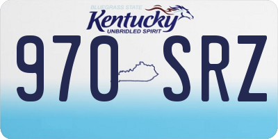 KY license plate 970SRZ