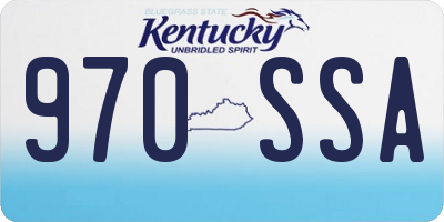 KY license plate 970SSA