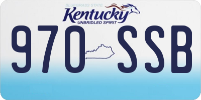 KY license plate 970SSB