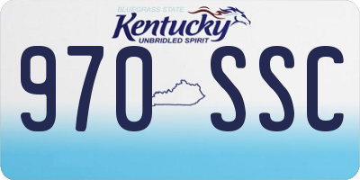 KY license plate 970SSC