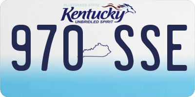 KY license plate 970SSE