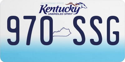 KY license plate 970SSG