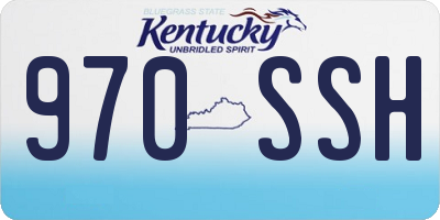 KY license plate 970SSH
