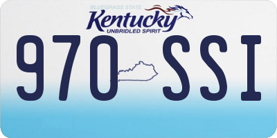 KY license plate 970SSI