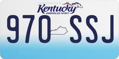 KY license plate 970SSJ