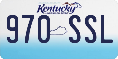 KY license plate 970SSL