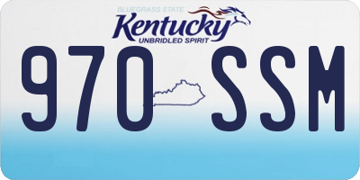 KY license plate 970SSM