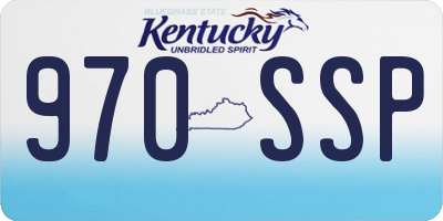 KY license plate 970SSP